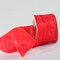 The Ribbon People Red Crinkled Satin Wired Craft Ribbon 3" x 27 Yards